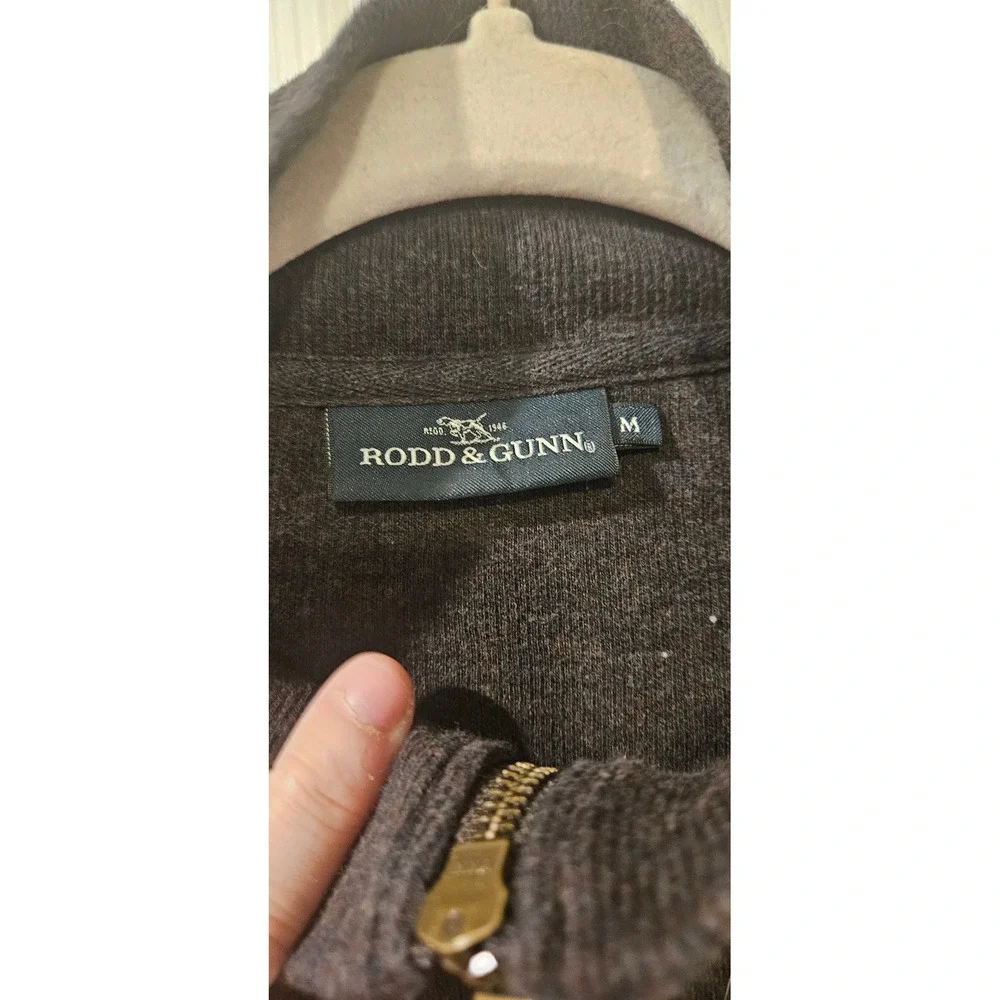 Rodd & Gunn Alton Ave Quarter Zip Pullover Sweatshirt Mens Medium Gray‎ Cotton